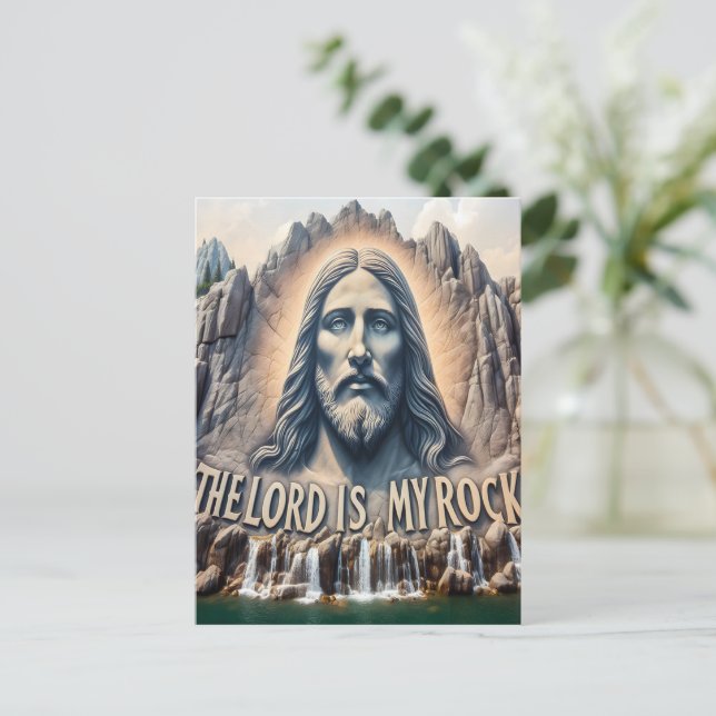 The Lord Is My Rock ;PSALM 18;2 Stands Tall  Postcard (Standing Front)