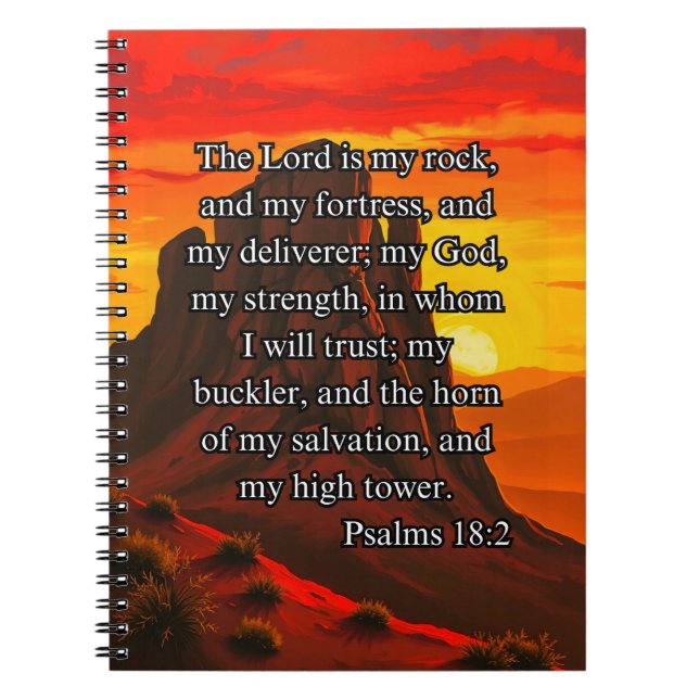 The Lord Is My Rock: Psalms 18:2 Lined Journal (Front)