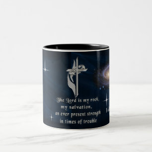 The Lord is my rock Two-Tone Coffee Mug