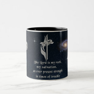The Lord is my rock Two-Tone Coffee Mug
