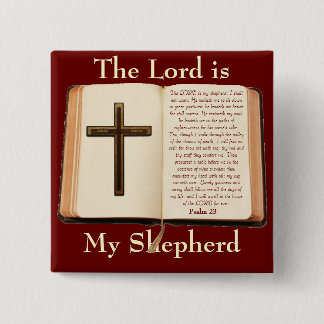 The LORD is My Shepherd 15 Cm Square Badge