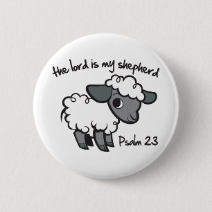 The Lord is my Shepherd 6 Cm Round Badge
