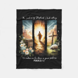 The Lord Is My Shepherd Bible Faith Christian East Fleece Blanket