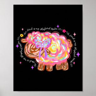The Lord Is My Shepherd Christian Jesus Bible Vers Poster