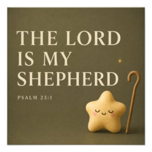 THE LORD IS MY SHEPHERD Christian Photo Print
