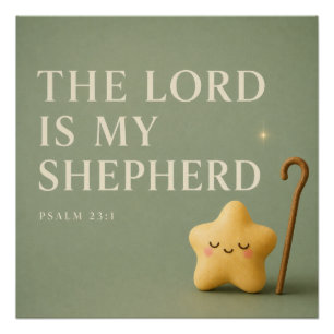 THE LORD IS MY SHEPHERD Christian Poster