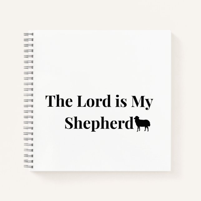 The Lord Is My Shepherd Christian Prayer Notebook (Front)