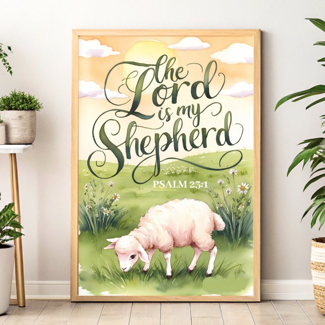 The Lord is My Shepherd Christian Wall Art Print (Creator Uploaded)