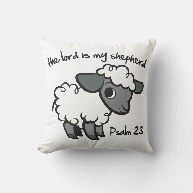 The Lord is my Shepherd Cushion (Front)
