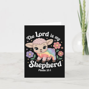 The Lord Is My Shepherd Easter Christian Faith Bib Card