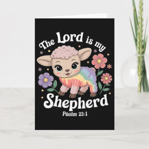 The Lord Is My Shepherd Easter Christian Faith Bib Card