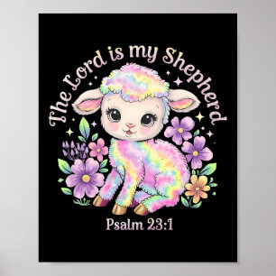 The Lord Is My Shepherd Easter Christian Faith Bib Poster