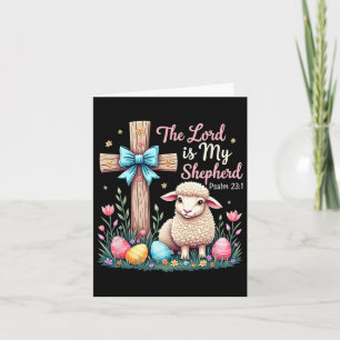 The Lord Is My Shepherd Easter Christian Lamb East Card