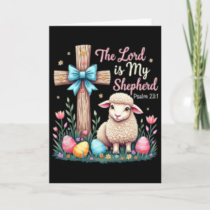 The Lord Is My Shepherd Easter Christian Lamb East Card