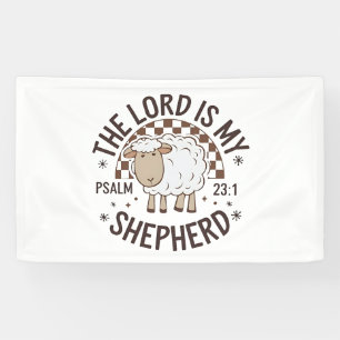 The Lord is my shepherd Jesus Thanksgiving Banner