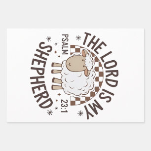 The Lord is my shepherd Jesus Thanksgiving Wrapping Paper Sheet
