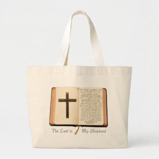 The Lord is My Shepherd Large Tote Bag