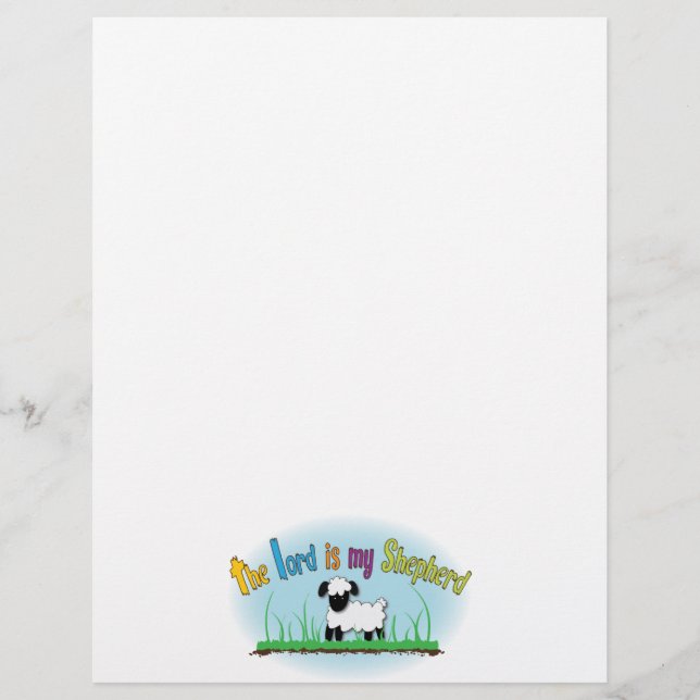 The Lord is my Shepherd letterhead paper (Front)