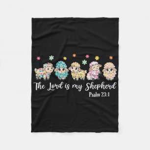 The Lord Is My Shepherd Lord's Prayer Christian Ea Fleece Blanket