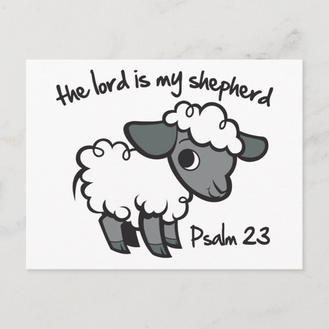 The Lord is my Shepherd Postcard (Front)