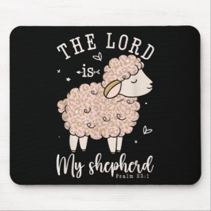 The Lord Is My Shepherd Prayer Christian Sheep Wom Mouse Mat
