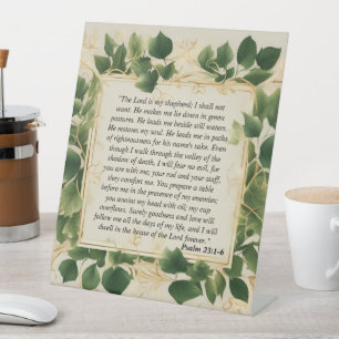 The Lord is My Shepherd Prayer Pedestal Sign