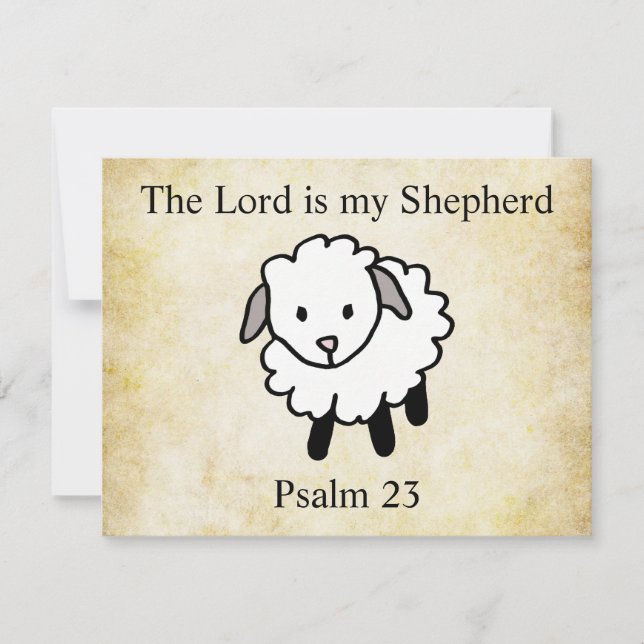 The LORD is my shepherd Psalm 23 (Front)