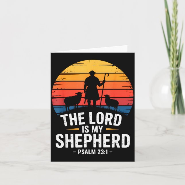 The Lord Is My Shepherd Psalm 23_1 Bible Verse  Card (Front)