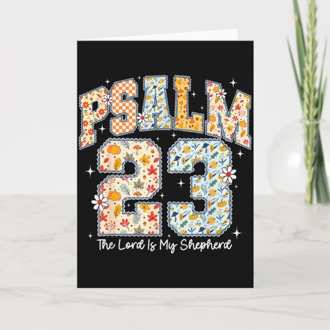 The Lord Is My Shepherd Psalm 23 Christian Bible V Card (Front)
