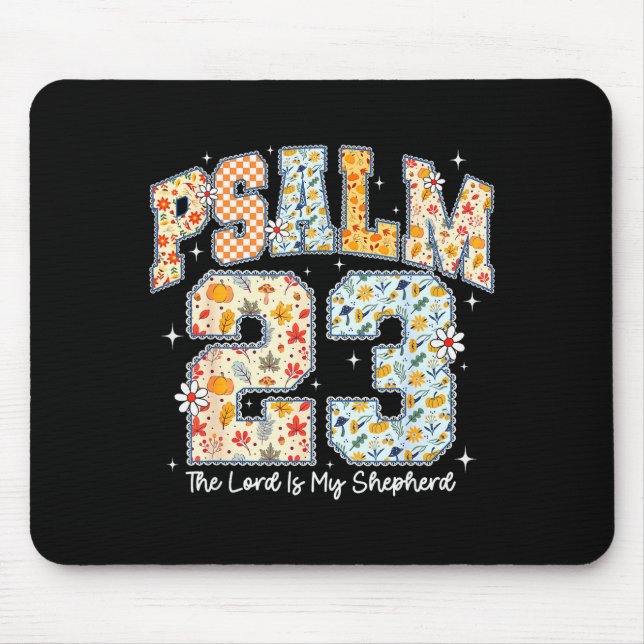 The Lord Is My Shepherd Psalm 23 Christian Bible V Mouse Mat (Front)