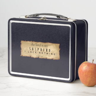 The Lord is My Shepherd Psalm 23 Christian Faith M Metal Lunch Box