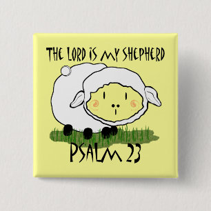 The LORD is my shepherd Psalm 23 Infant t-shirt- U 15 Cm Square Badge