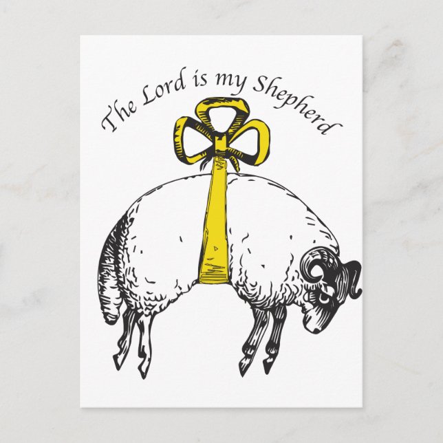The LORD is my shepherd Psalm 23 Postcard (Front)