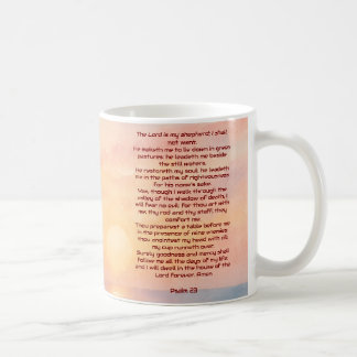 The Lord Is My Shepherd Psalm 23 Sunset Beach  Coffee Mug