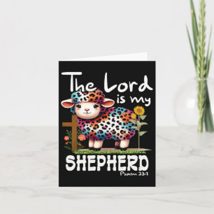 The Lord Is My Shepherd Psalm Cute Sheep Easter Ch Card