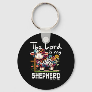 The Lord Is My Shepherd Psalm Cute Sheep Easter Ch Key Ring