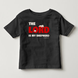 The Lord Is My Shepherd Psalms 23 Christian Faith Toddler T-Shirt