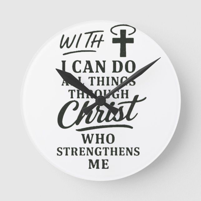 The Lord is my shepherd Round Clock (Front)