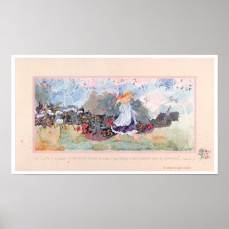 The LORD is my shepherd-Shepherd Girl Poster