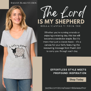 "The Lord is My Shepherd" V-neck T-Shirt