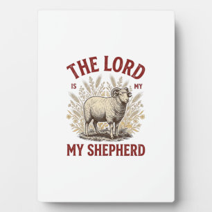 The Lord Is My Shepherd Vintage Sheep Shirt Design Plaque