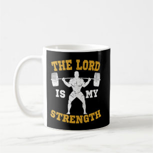 The Lord is my Strength Christian Gym Jesus Workou Coffee Mug