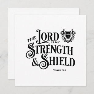 The Lord is My Strength Scripture Flat Note Card