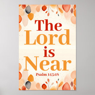 The Lord is near Boho Christian Wall Art