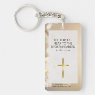 The Lord is Near the Broken Hearted Key Ring