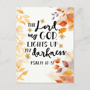 The Lord Lights up my Darkness Postcard