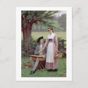 The Lord of Burleigh, Tennyson, 1919 (oil on canva Postcard