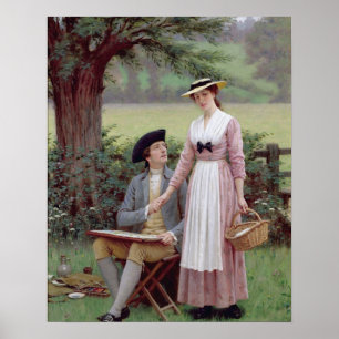The Lord of Burleigh, Tennyson, 1919 (oil on canva Poster