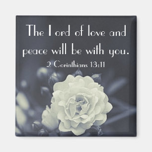 The Lord of love and peace bible verse Magnet