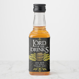The Lord of the Drinks Beer Liquor Bottle Label